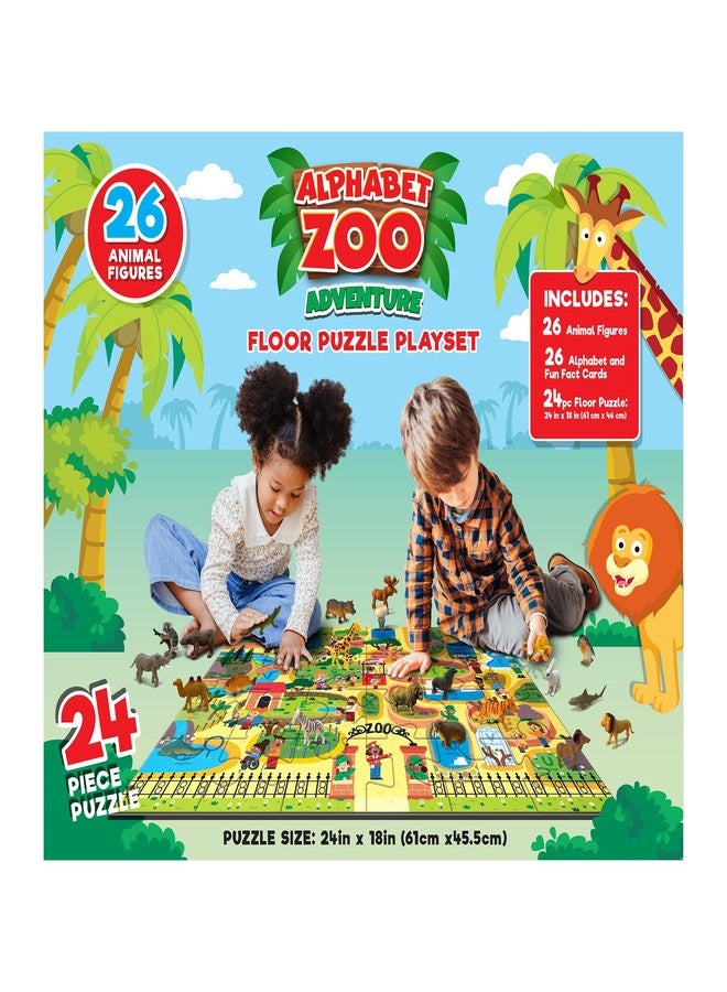 RoseArt Kids Floor Puzzle Playset - Alphabet Zoo Adventure - 24 Piece Jigsaw Puzzle - Image 2